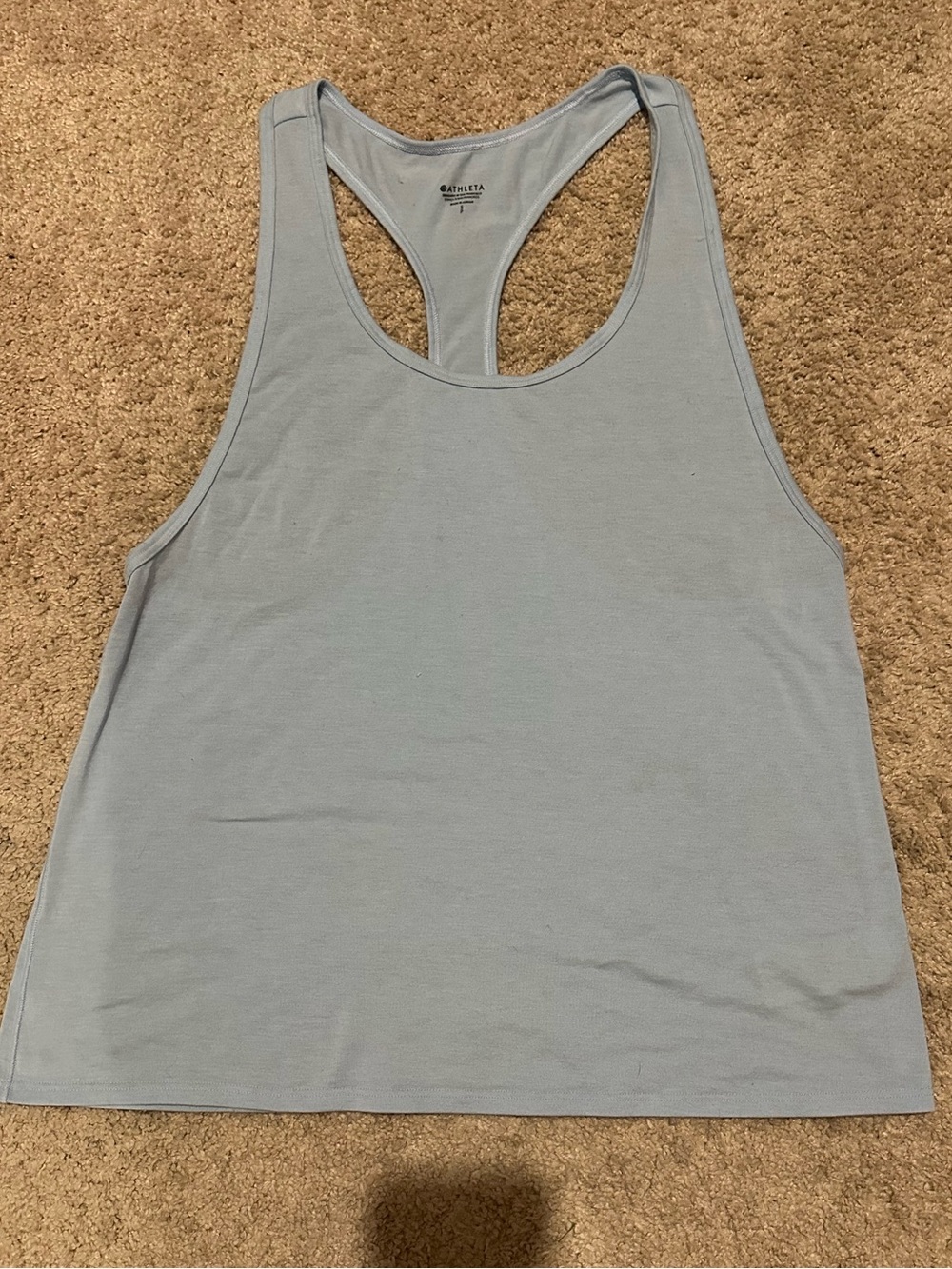 Athleta Light Blue Racerback Tank Top